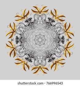 Vector christmas abstract colorful background with cute snowflake. Christmas background with snowflakes. Vector illustration. Winter abstract background.