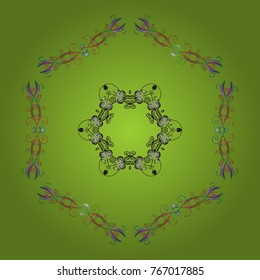 Vector christmas abstract colorful background with falling snowflake. Vector illustration. Snowflake background.