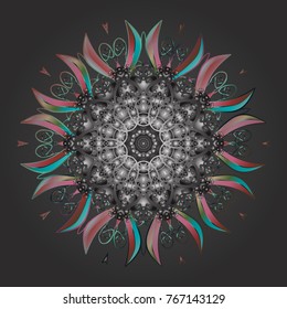 Vector christmas abstract colorful background with falling snowflake. Vector illustration. Snowflake background.