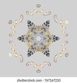 Vector christmas abstract colorful background with cute snowflake. Vector illustration. Winter abstract background. Christmas background with snowflakes.