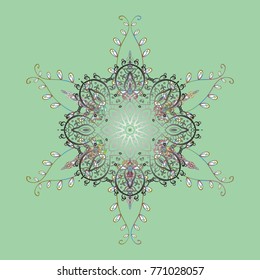 Vector christmas abstract colorful background with cute snowflake. Christmas Snowflakes Background. Pattern of snowflakes. Cute Pattern. Vector illustration.