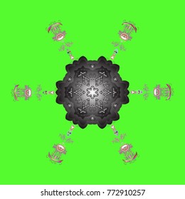 Vector christmas abstract colorful background with falling snowflake. Vector illustration. Snowflake background.