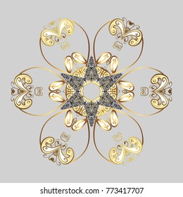 Vector christmas abstract colorful background with falling snowflake. Christmas vector pattern with holidays decorations.