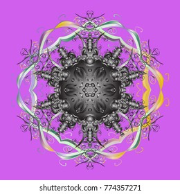 Vector christmas abstract colorful background with falling snowflake. Vector illustration. Christmas background with snowflakes. Winter abstract background.