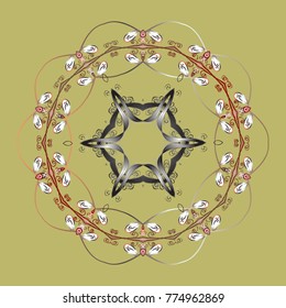 Vector christmas abstract colorful background with falling snowflake. Christmas vector pattern with holidays decorations.