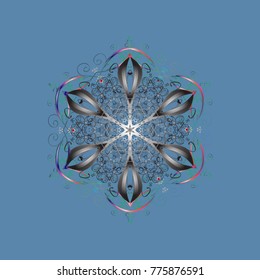 Vector christmas abstract colorful background with falling snowflake. Snowflakes Vector illustration. Decoration winter snow icons.