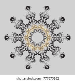 Vector christmas abstract colorful background with falling snowflake. Snowflakes Vector illustration. Decoration winter snow icons.