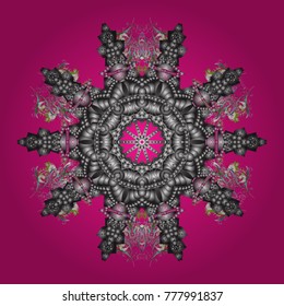 Vector christmas abstract colorful background with falling snowflake. Snowflakes Vector illustration. Decoration winter snow icons.