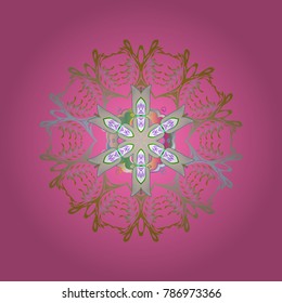 Vector christmas abstract colorful background with falling snowflake. Snowflakes Vector illustration. Decoration winter snow icons.