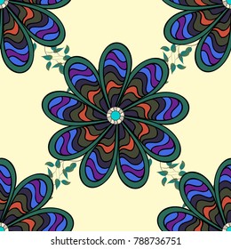 Vector christmas abstract colorful background with falling snowflake. Snowflakes Vector illustration. Decoration winter snow icons.