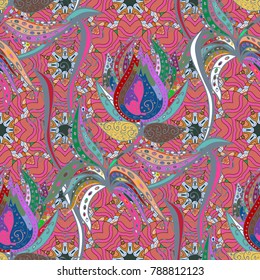 Vector christmas abstract colorful background with cute snowflake. Winter abstract background. Christmas background with snowflakes. Vector illustration.