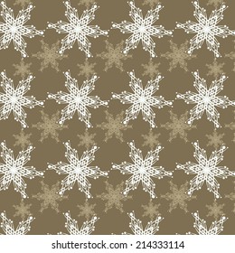 vector Christmas abstract snowflakes pattern background