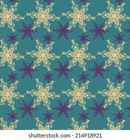 vector Christmas abstract snowflakes pattern background