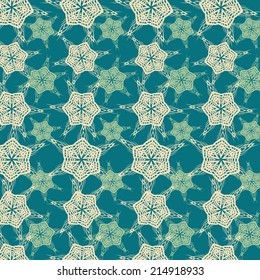 vector Christmas abstract snowflakes pattern background