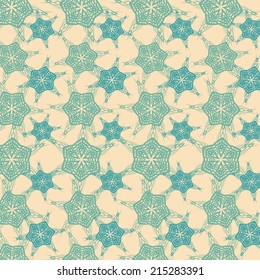 vector Christmas abstract snowflakes pattern background