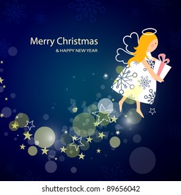 Vector christmas angel card