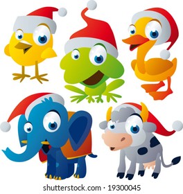 vector christmas animals