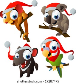 Vector Christmas Australian Animals