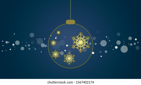 Vector Christmas background with ball, New Year.