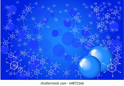 Vector Christmas Background with balls