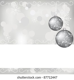 Vector christmas background with balls