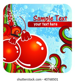 vector christmas background with christmas balls on it