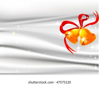 vector christmas background with bells