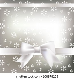 Vector Christmas background with a bow