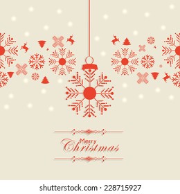 Vector Christmas background. Card or invitation.