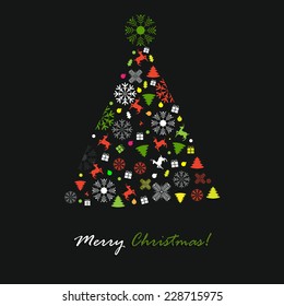 Vector Christmas background. Card or invitation.