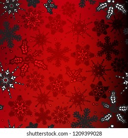 Vector christmas background concept design of white snowflake and snow with copy space