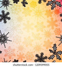 Vector christmas background concept design of white snowflake and snow with copy space