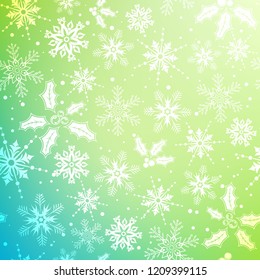 Vector christmas background concept design of white snowflake and snow with copy space