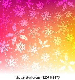 Vector christmas background concept design of white snowflake and snow with copy space