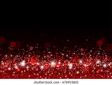 Vector christmas background concept design of red gitter and shiny