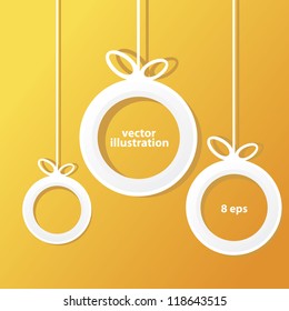 vector christmas background. cut paper design