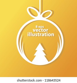 vector christmas background. cut paper design