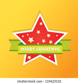vector christmas background. cut paper design. vector christmas star. xmas card,