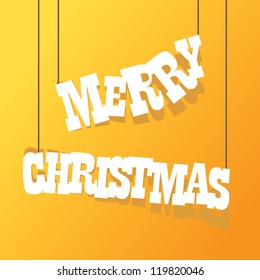 vector christmas background. cut paper design