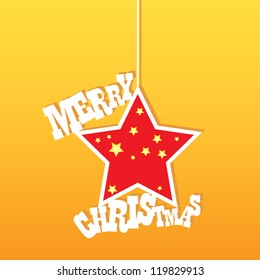 vector christmas background. cut paper design