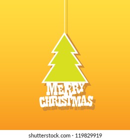 vector christmas background. cut paper design