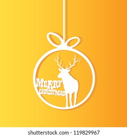 vector christmas background. cut paper design