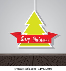 vector christmas background. cut paper design