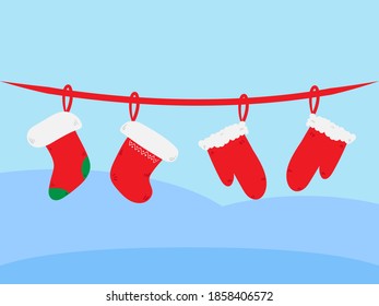 vector of Christmas background. Cute doodle and minimal.