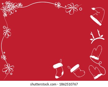 vector of Christmas background. Cute doodle and minimal.	