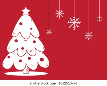 vector de fondo navideño. Doodle lindo y mínimo.	