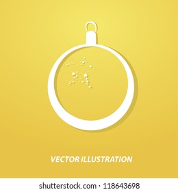 vector christmas background. vector christmas deer. christmas brochure with stars. cut paper.