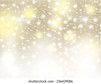 Weihnachtshintergrund mit Feuerwerk. Vektordesign