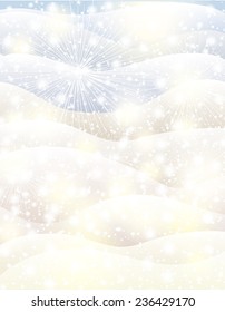 Vector Christmas background with fireworks. Vector design