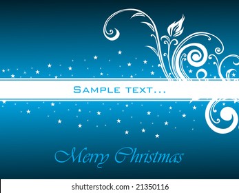 vector christmas background with floral pattern